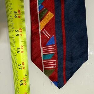 Bugatti‎ Multi-coloured silk tie with geometric pattern #silk #tie